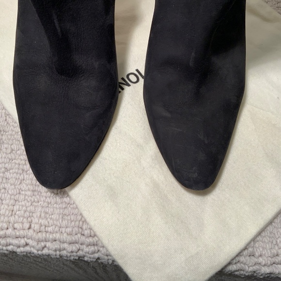 Manolo Blahnik Black Suede Bootie - Picture 2 of 6